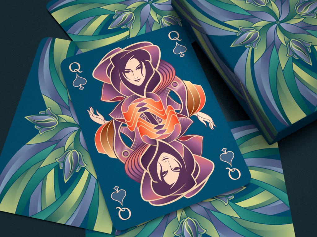 No.7 Playing Cards, Midnight Teal